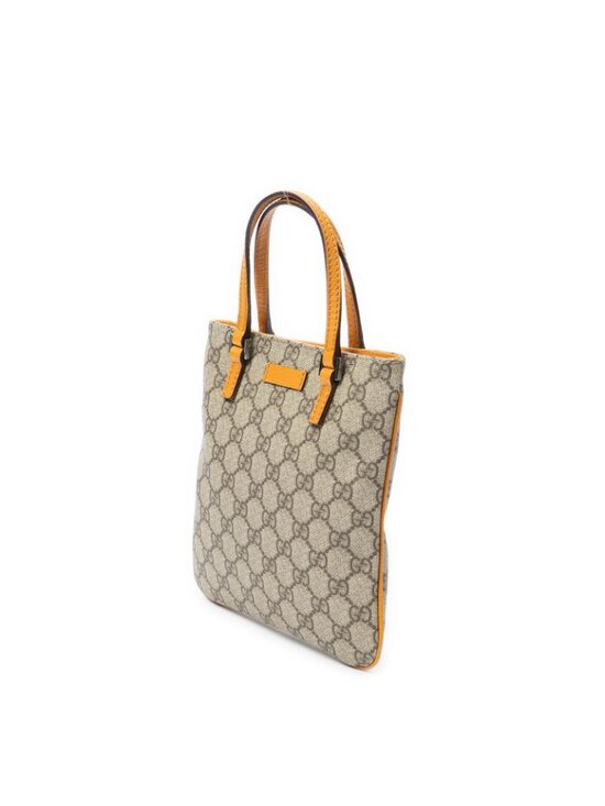 Gucci Extra Large GG Supreme Vertical Tote Beige X-Large Can Gucci Vertical Tote Beige Supreme Canvas